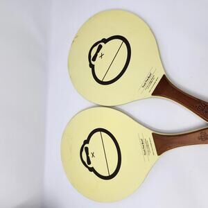 Sun Bum Trust The Bum 15” Beach Paddleball Rackets Set of 2 Wooden Handles